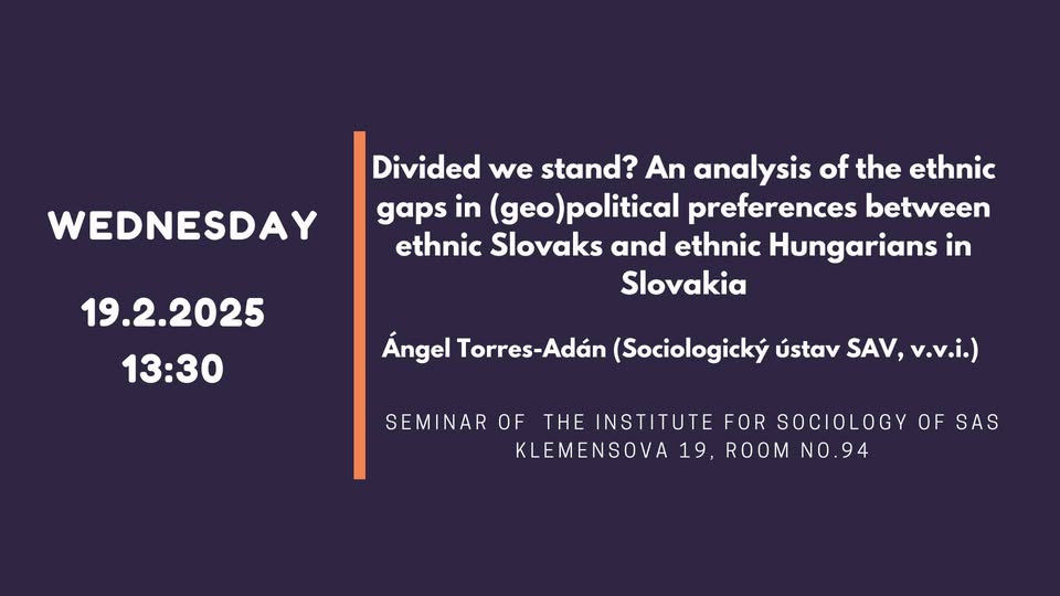 Ethnic gaps in (geo)political preferences between ethnic Slovaks and ethnic Hungarians in Slovakia