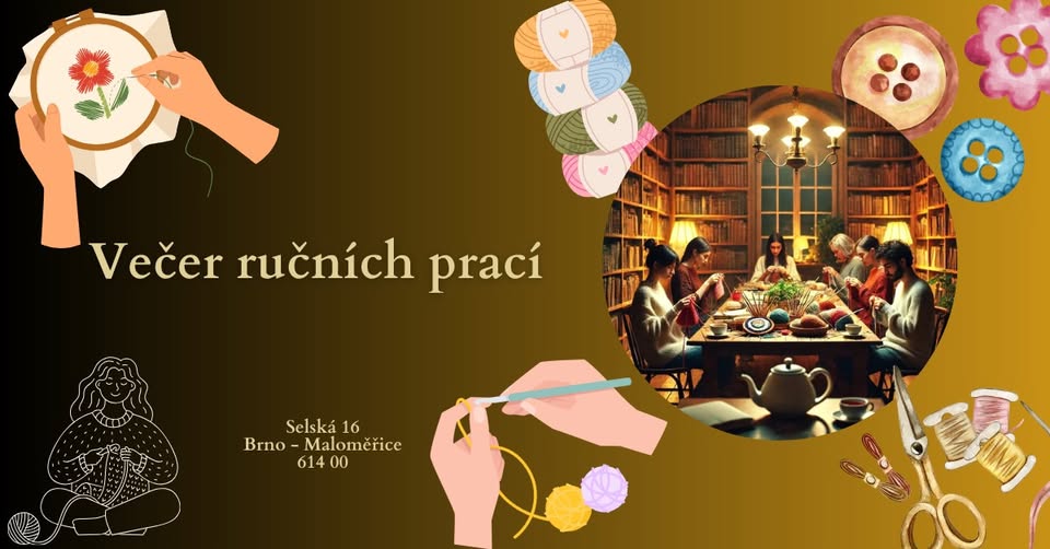 Večer ručních prací v knihovně 📖☕