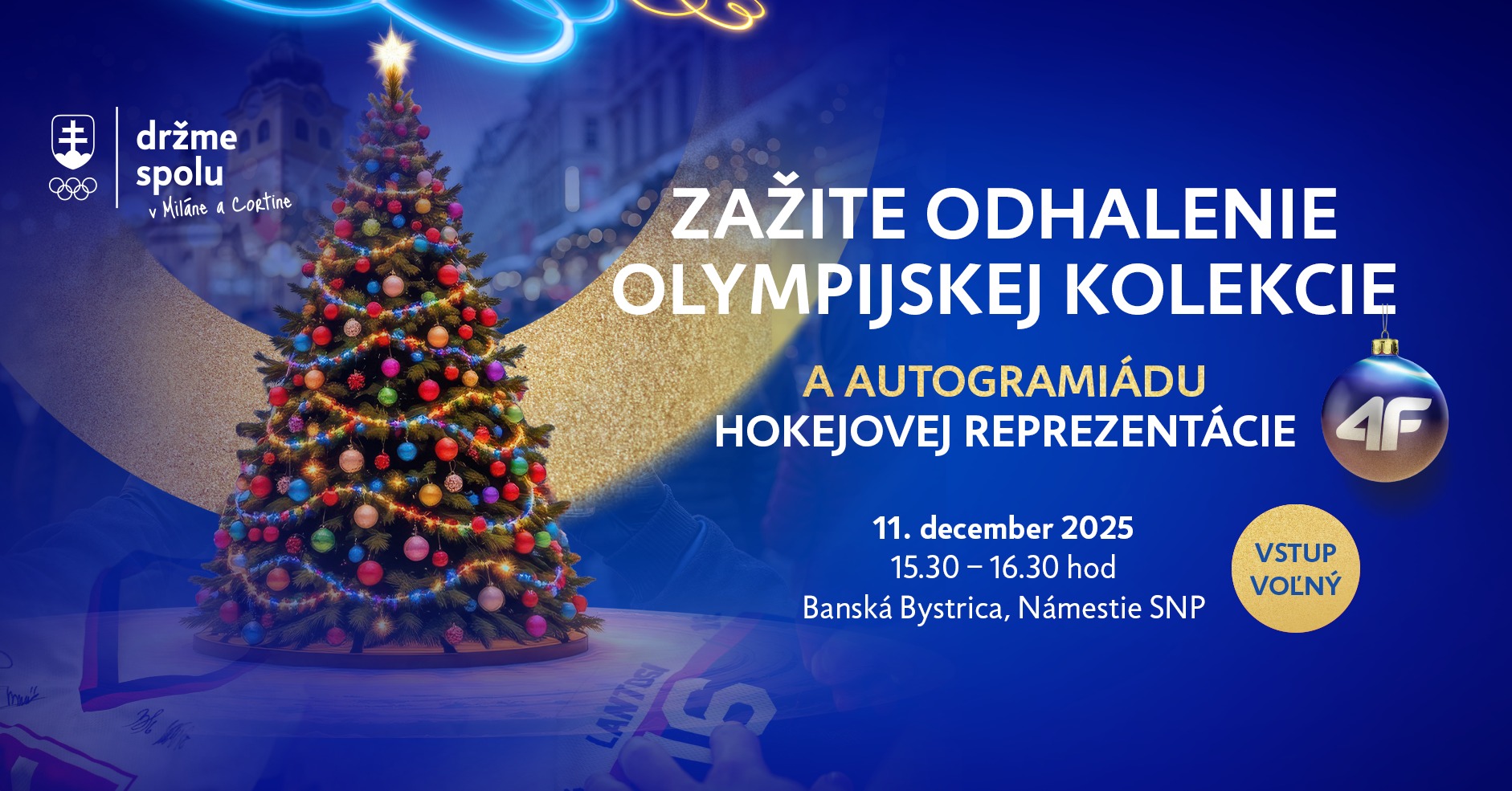 Odhalenie olympijskej kolekcie a hokejová autogramiáda | Vianočné trhy v Banskej Bystrici