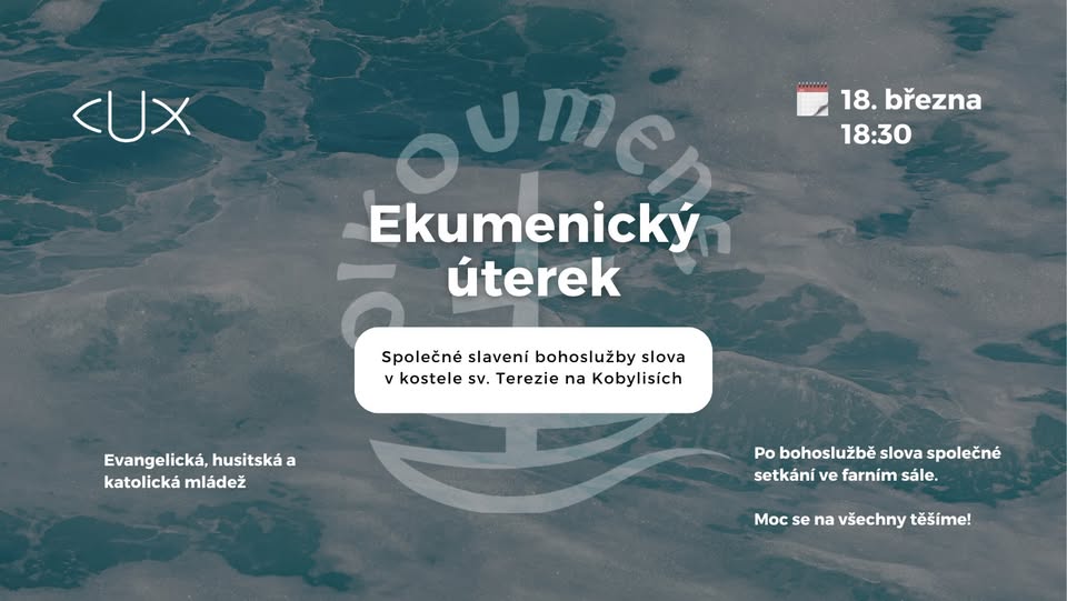 Ekumenický Úterek: společná bohoslužba slova + setkání