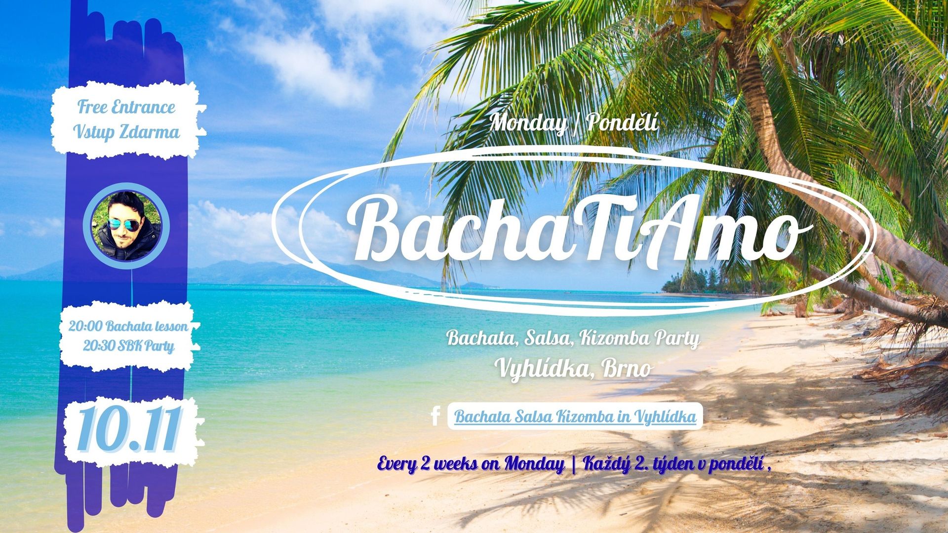 Bachatmo: 10.11.2025- Bachata - Kizomba - Salsa - Vihlidka, Barano