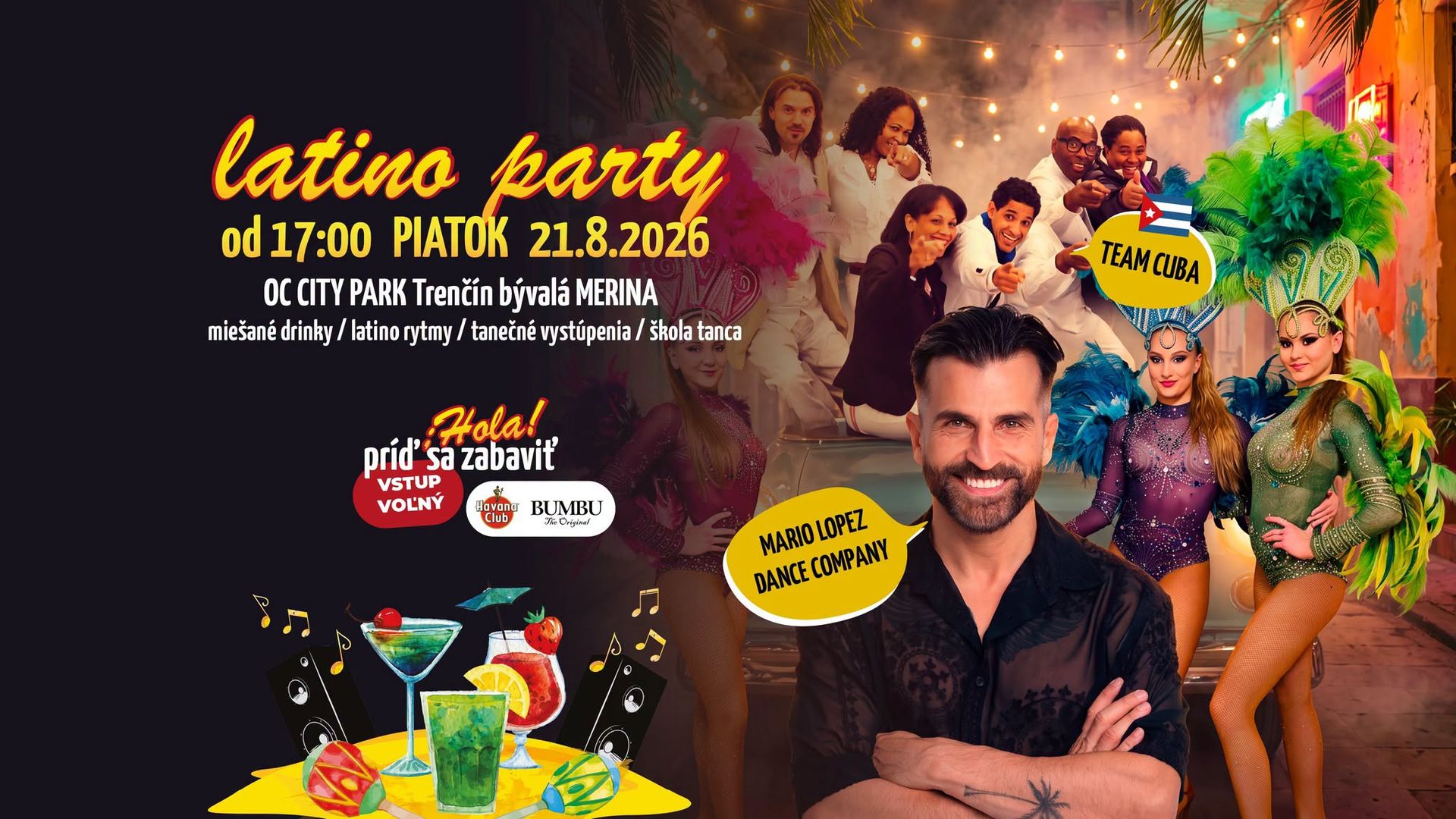 Latino party v CITY PARK Trenčín 💃🔥