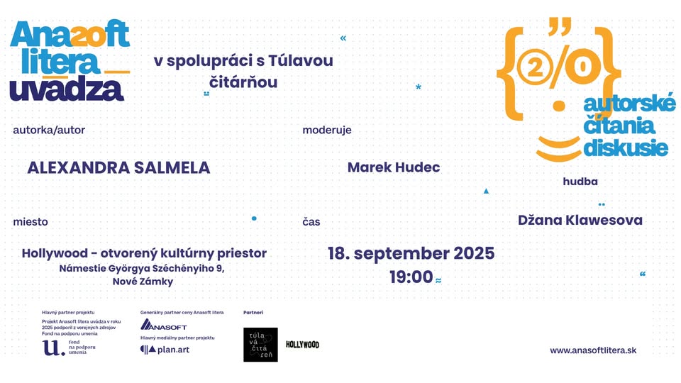 Anasoft litera uvádza v spolupráci s Túlavou čitárňou Alexandru Salmelu