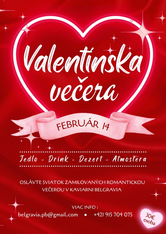 Valentínska večera v kaviarni Belgravia ♥️