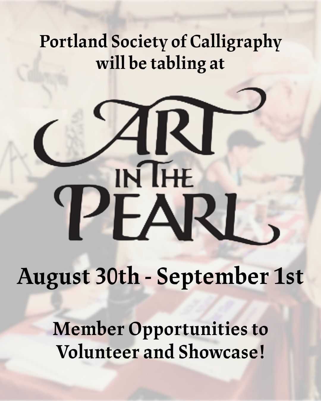 Art in the Pearl - PSC Name Writing Demonstration