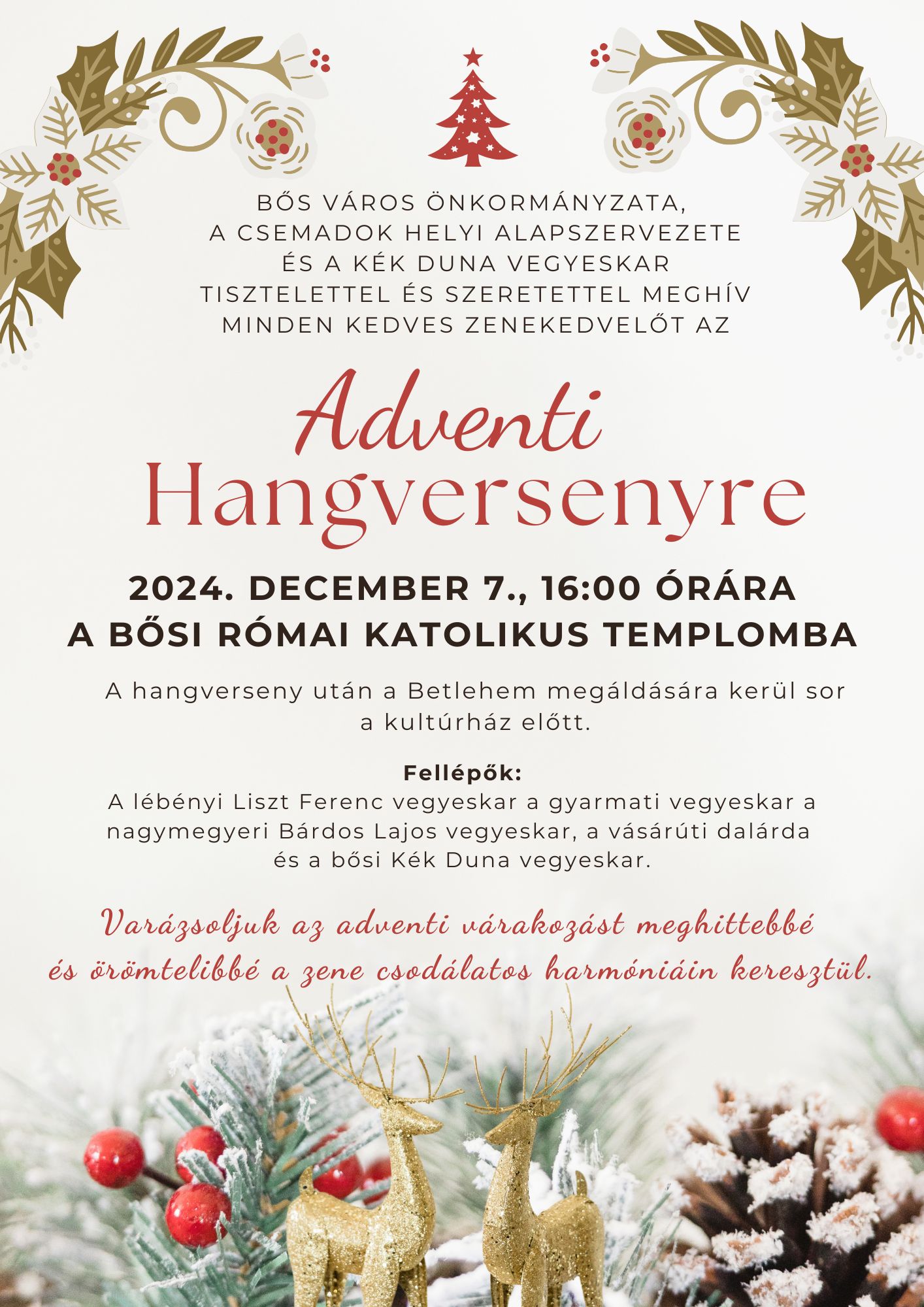 Adventi hangverseny Bősön