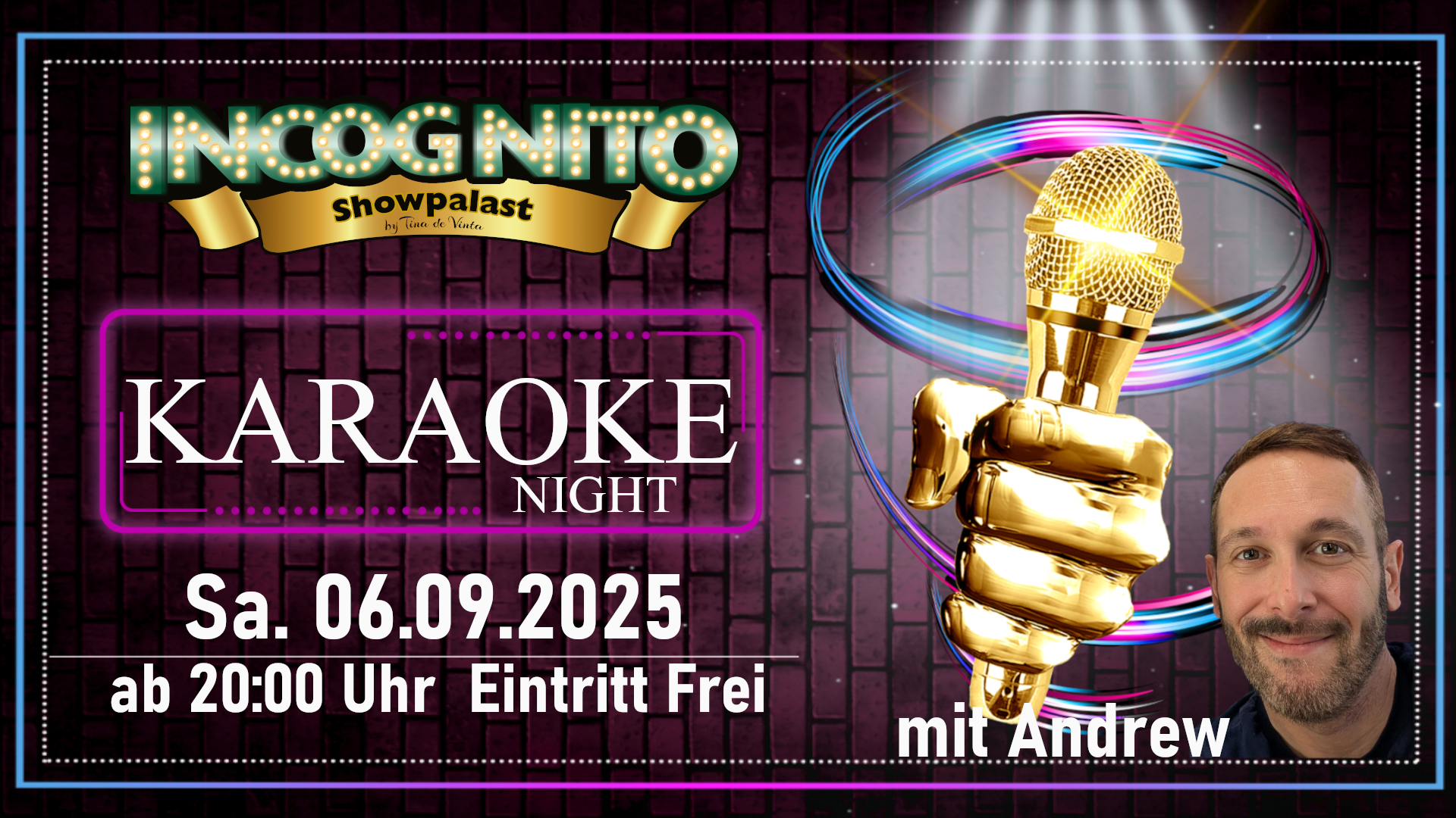 Karaoke mit Andrew
