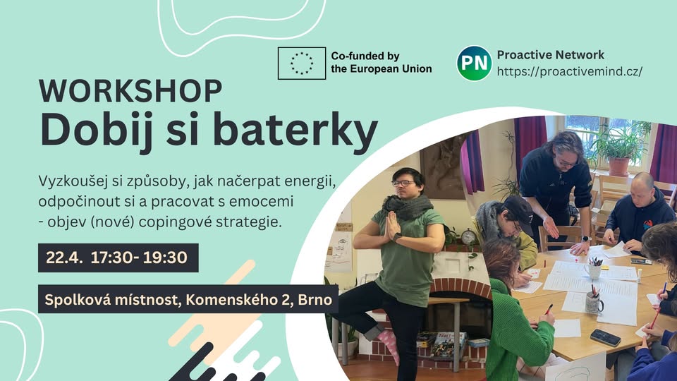 Dobij si baterky - zážitkový workshop (vol.2) - ZRUŠENO, PŘESUNUTO