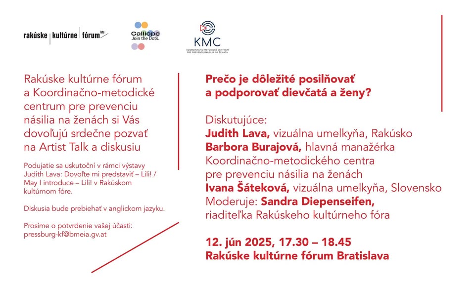 Artist Talk a diskusia: Prečo je dôležité posilňovať a podporovať dievčatá a ženy?