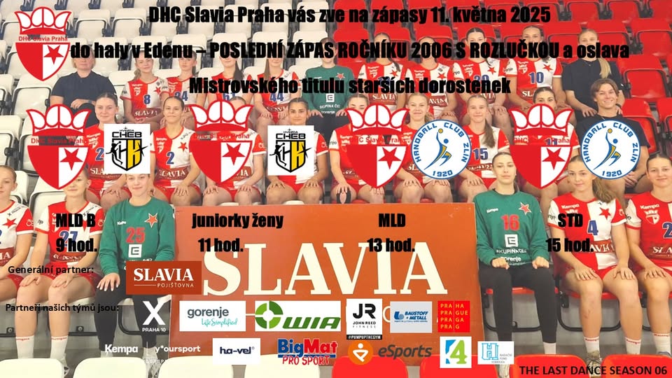 Poslední zápas dorostenek, juniorek v sezóně, oslava Mistrovského titulu STD