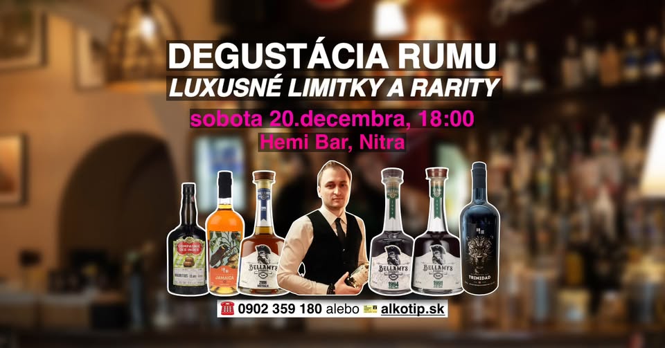 Degustácia starých, raritných a single cask rumov v Nitre