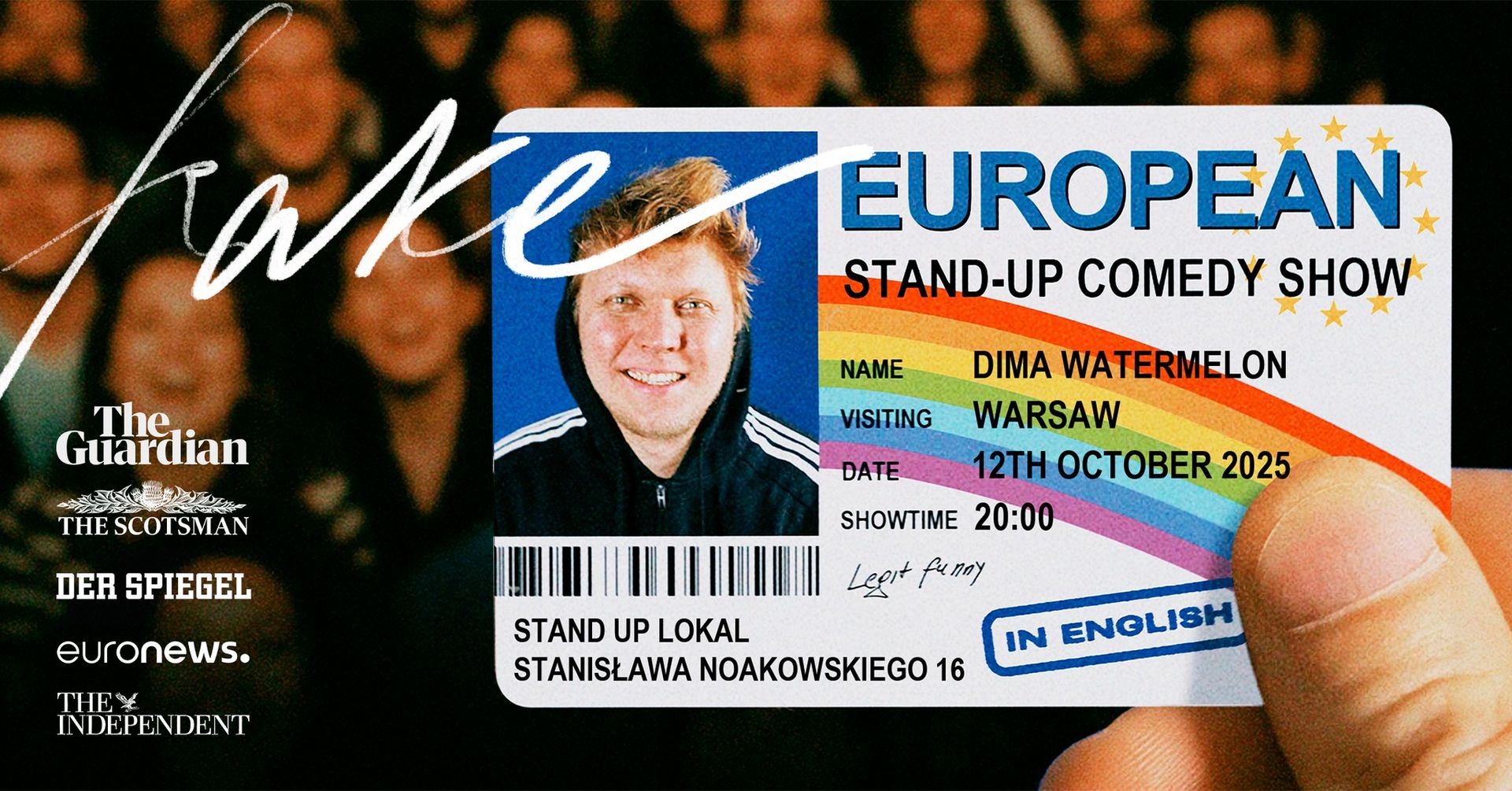 Dima Watermelon: Fake European | Stand-Up Comedy in Warsaw
