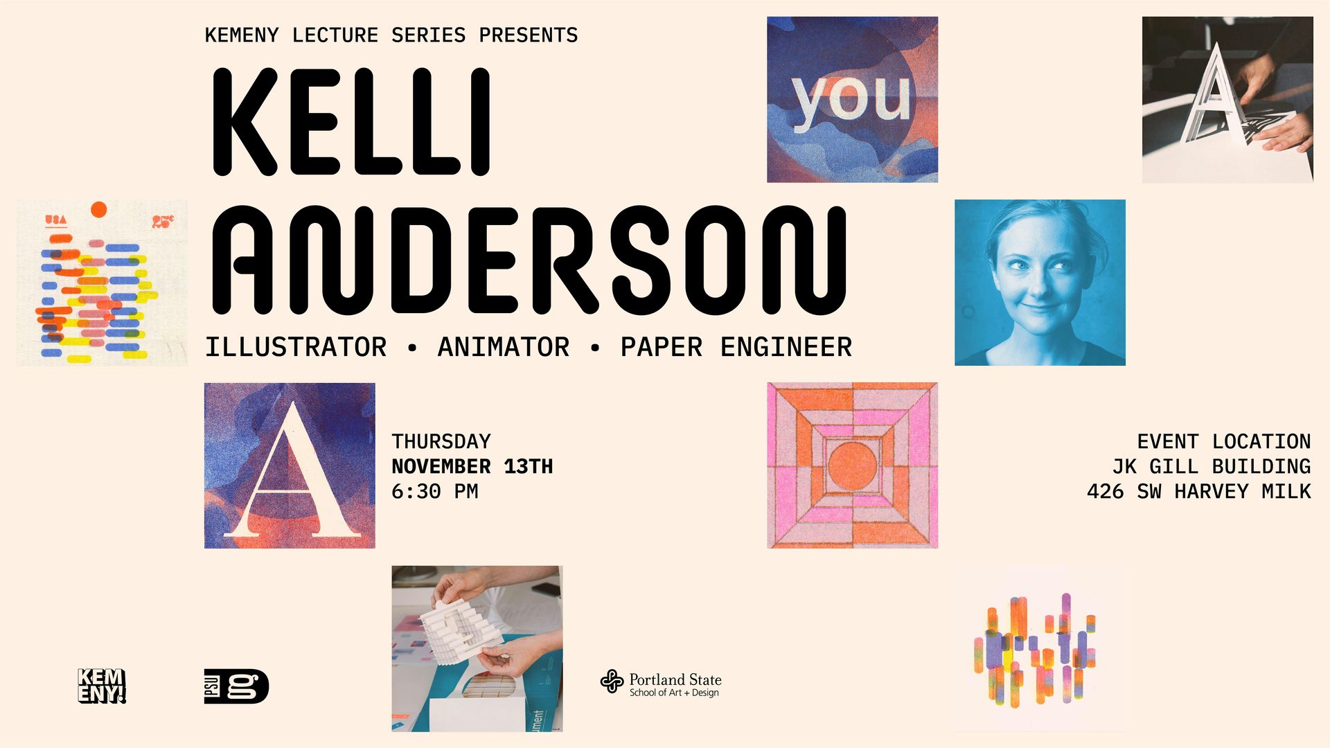 PSUGD Kemeny Lectures  Present: Kelli Anderson!