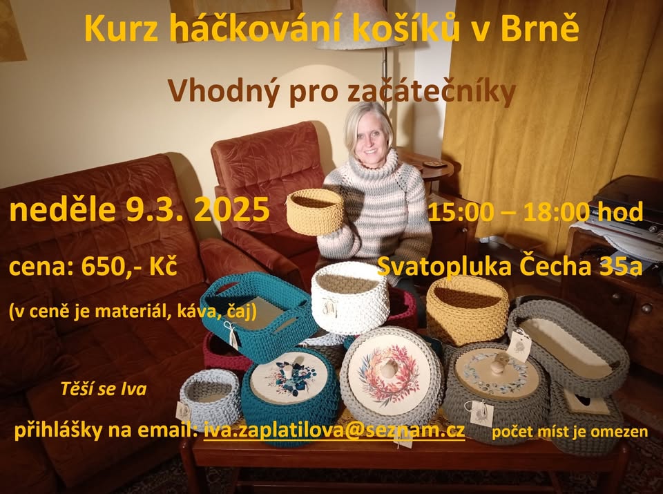 Kurz háčkování košíků v Brně