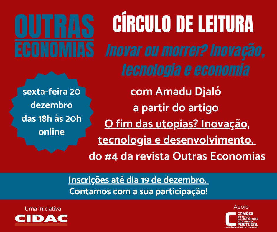 OUTRAS ECONOMIAS #4 | 3º Círculo de leitura com Amadu Djaló