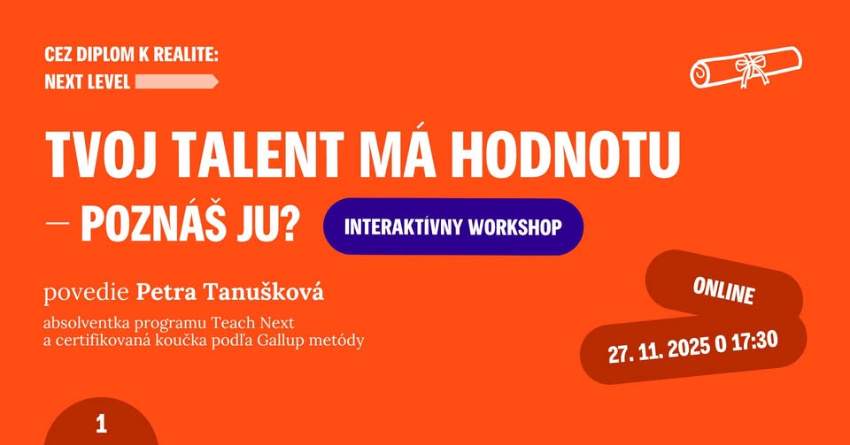 Tvoj talent má hodnotu – poznáš ju?