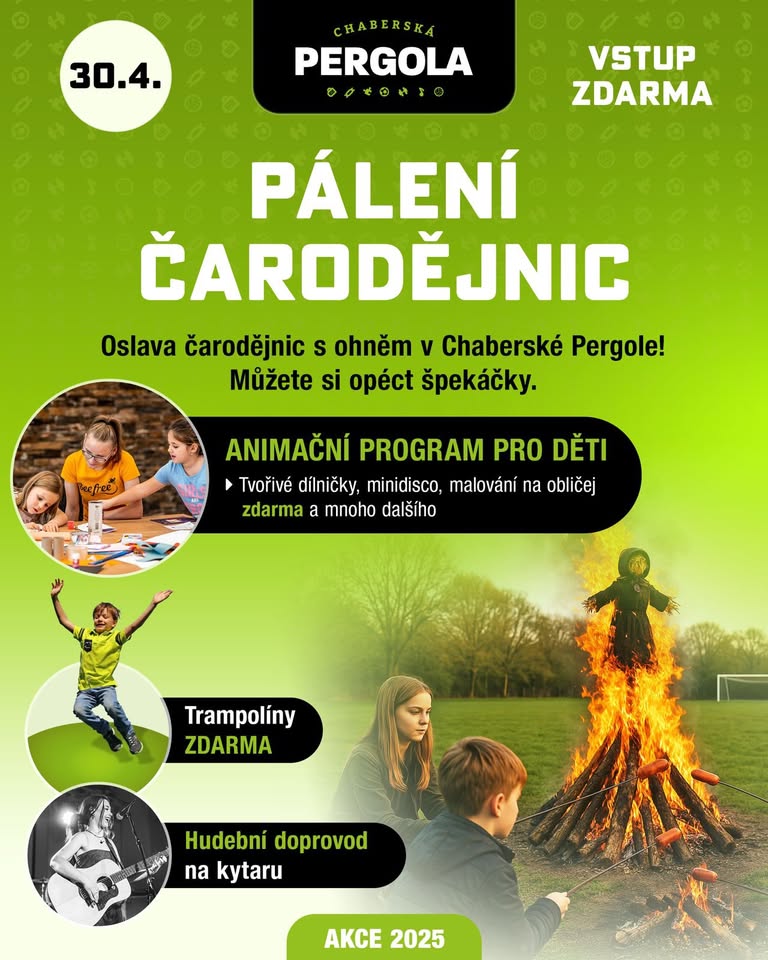 🔥🧙‍♀️ ČARODEJNICE v Chaberské Pergole! – VSTUP ZDARMA