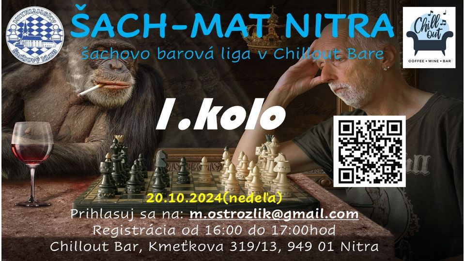 Šach-Mat Nitra, šachovo barová liga v Chillout Bare