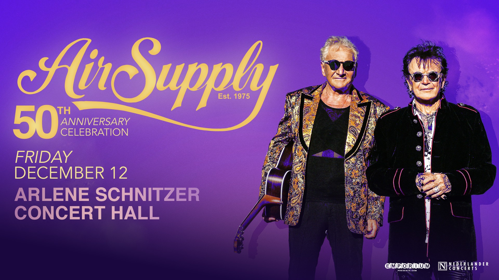Air Supply- 50th Anniversary Celebration in Portland, OR