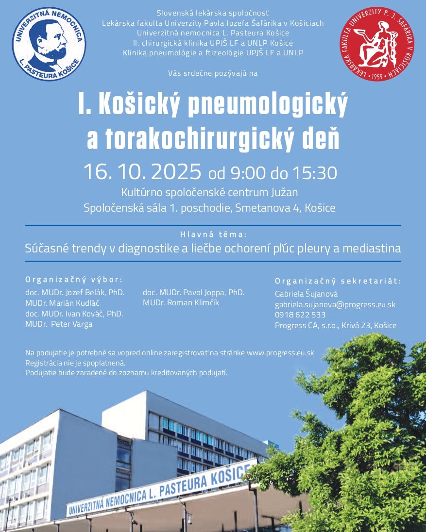 I. Košický pneumologický a torakochirurgický deň