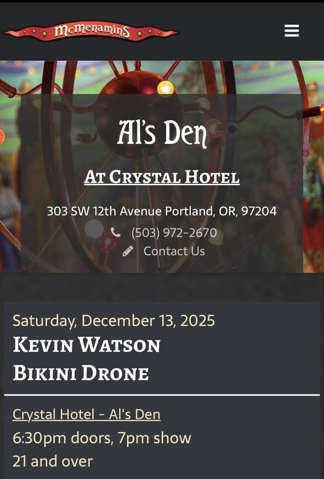Kevin Watson - Album Release Show w/special guest Bikini Drone