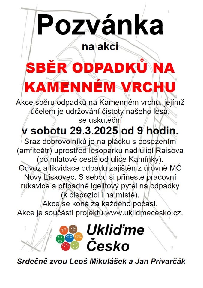 Sběr odpadků na Kamenném vrchu