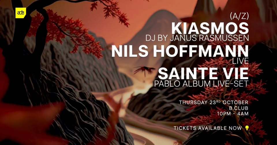 Kiasmos (DJ), Nils Hoffmann (live) & Sainte Vie (live)