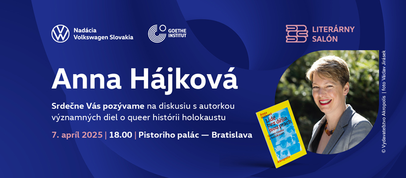 Literárny salón: Anna Hájková - Lidé bez dějin jsou prach