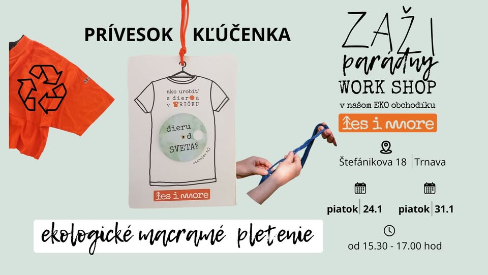 EKOLOGICKÉ MACRAMÉ PLETENIE - prívesok/kľúčenka
