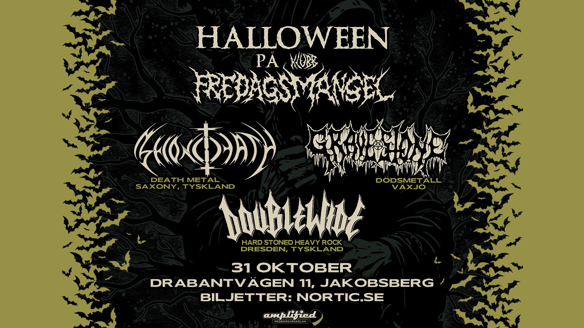 Seconddeath + Gravestone + Doublewide Live @Klubb Fredagsmangel