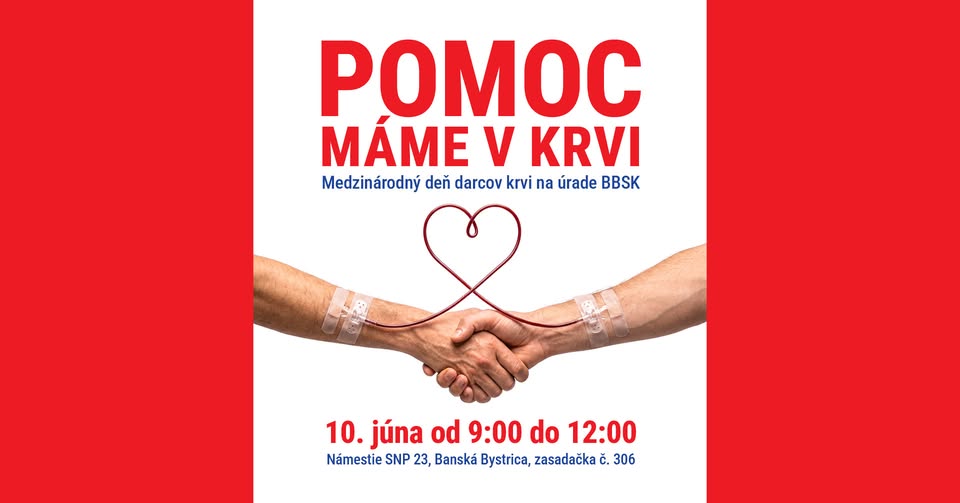 Pomoc máme v krvi: darovanie krvi na Úrade BBSK