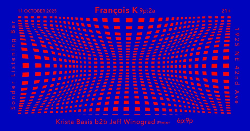 François K at Sonder Listening Bar