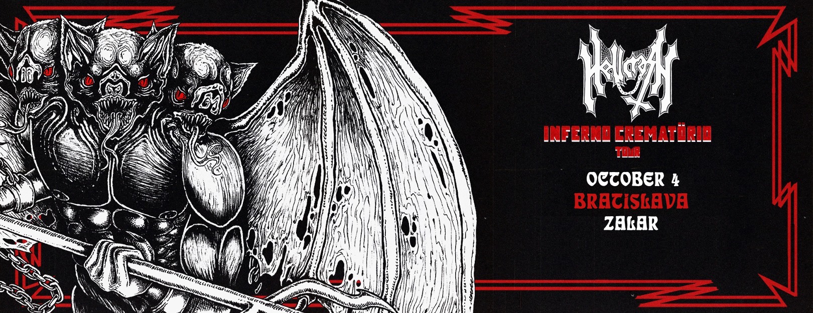 Hellcrash (Inferno Crematörio Tour) + Old Hämmer, Ruineum - Bratislava, SK