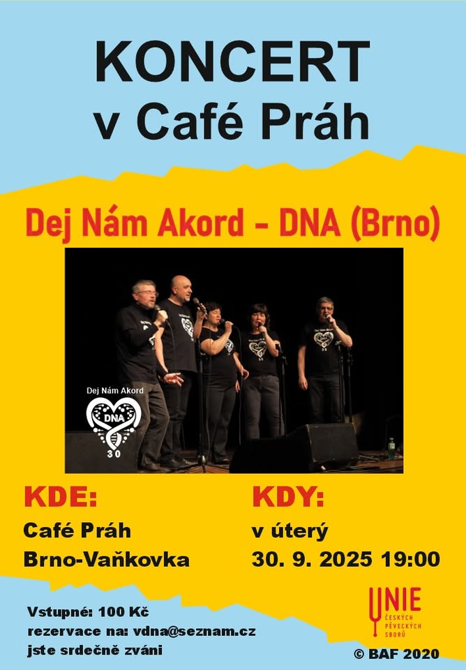 Koncert skupiny Dej Nám Akord - DNA (Brno) v Café Práh!