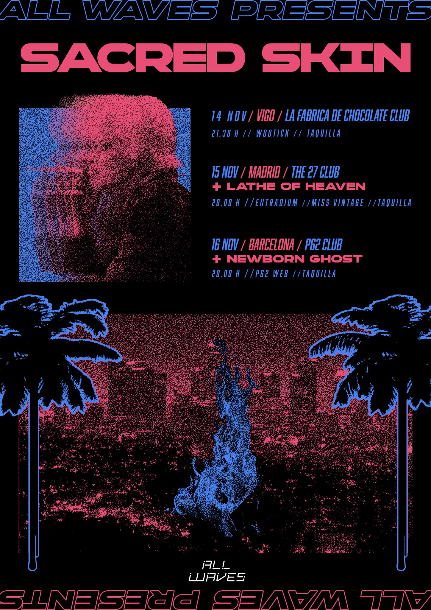 SACRED SKIN (US) + NEWBORN GHOST (US)_Barcelona_PostPunk_New Romantic