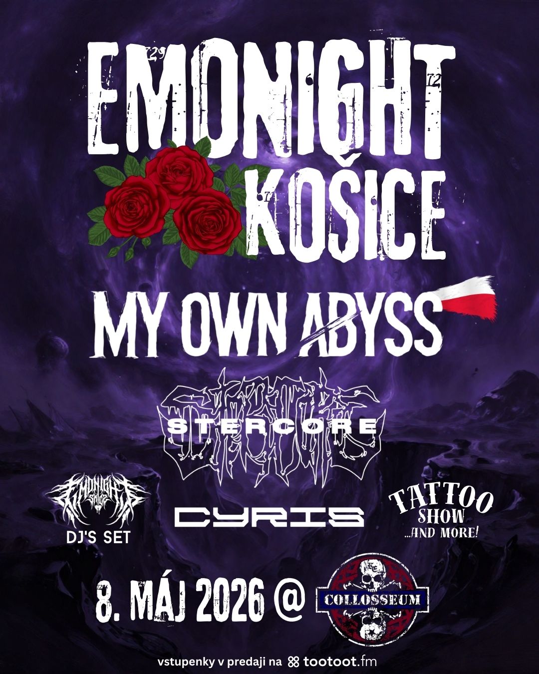 EMONIGHT KOŠICE - 8.5.2026 - COLLOSSEUM CLUB