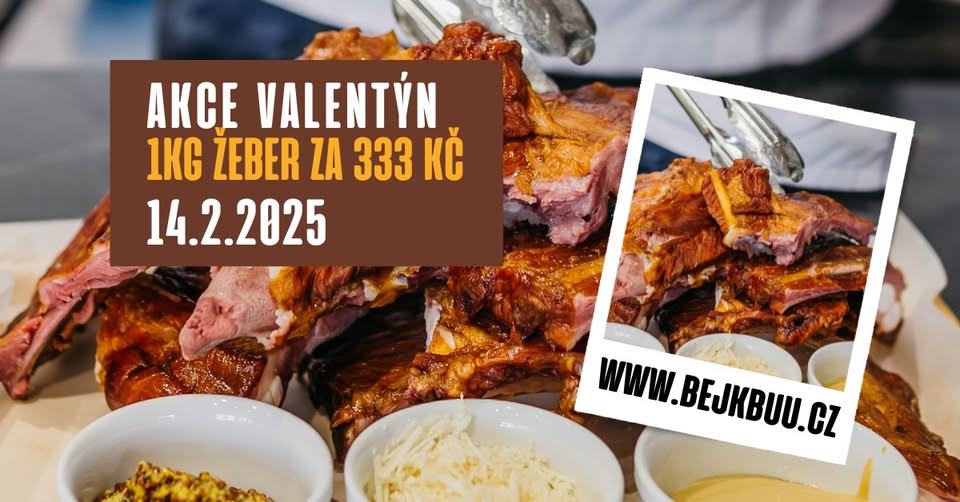VALENTÝN - 1kg vítězných žeber za 333 Kč