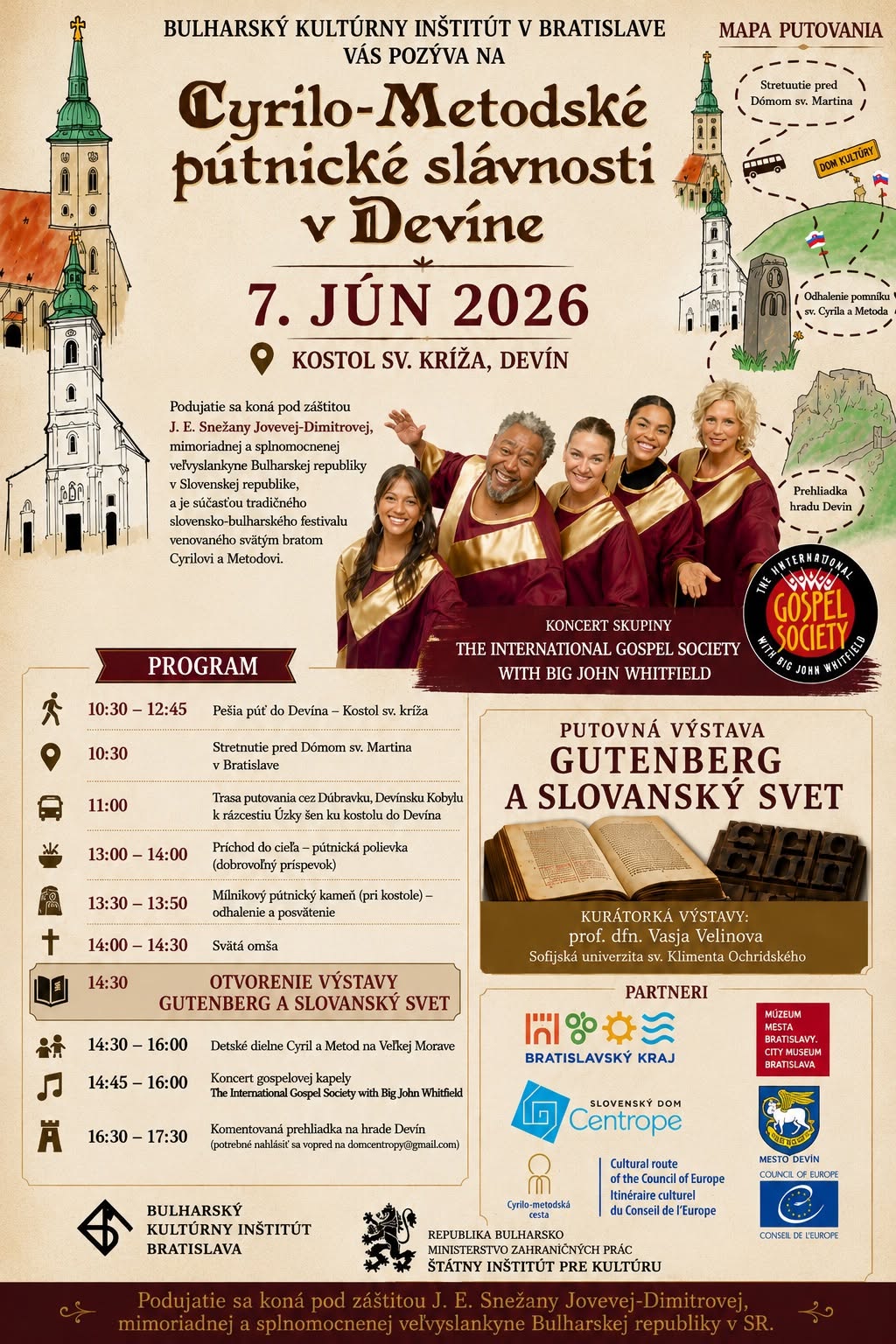 Gutenberg a slovanský svet na Cyrilo-metodských slávnostiach v Devíne