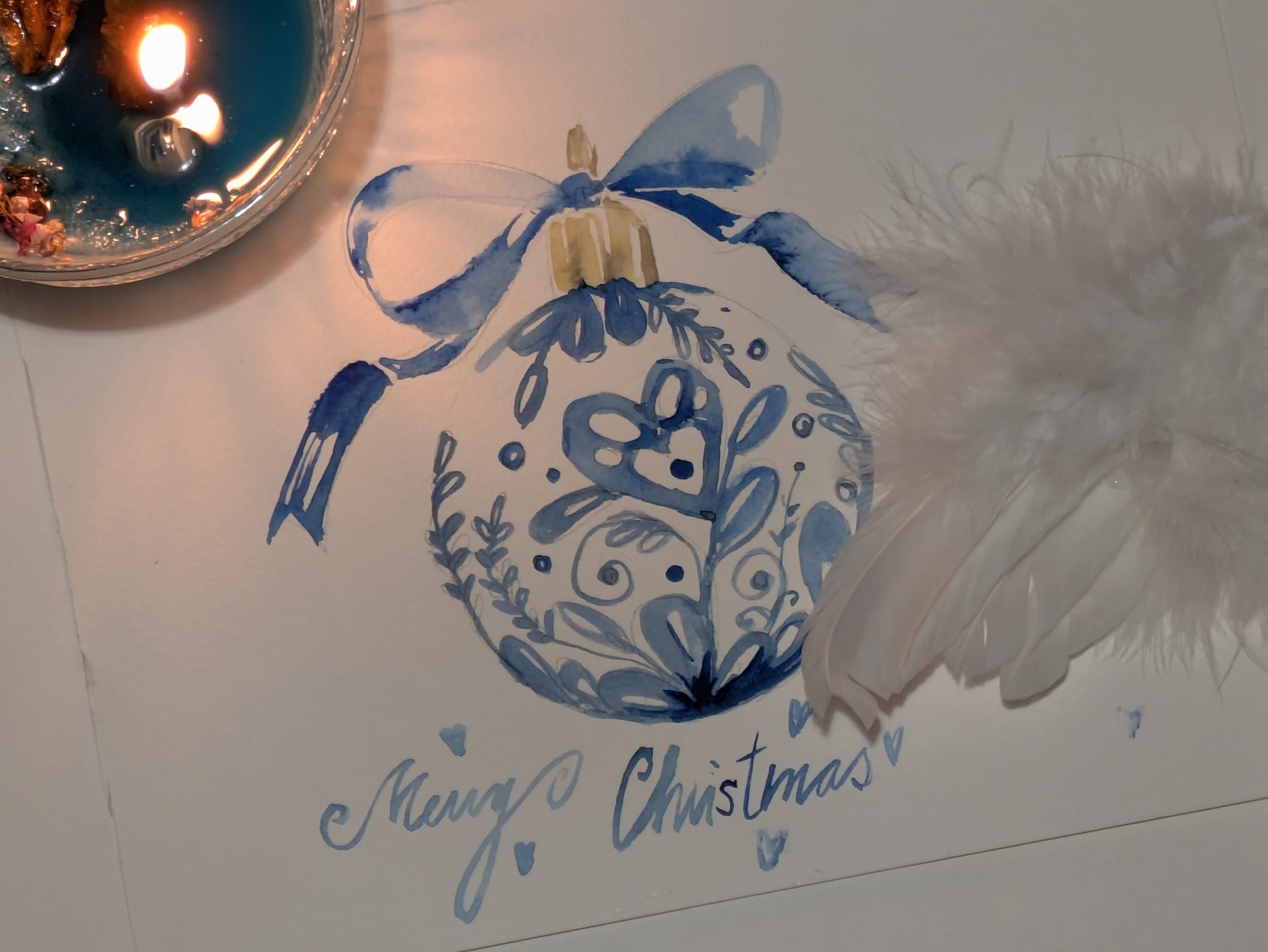 Vianočné akvarelové pohľadnice 🎄