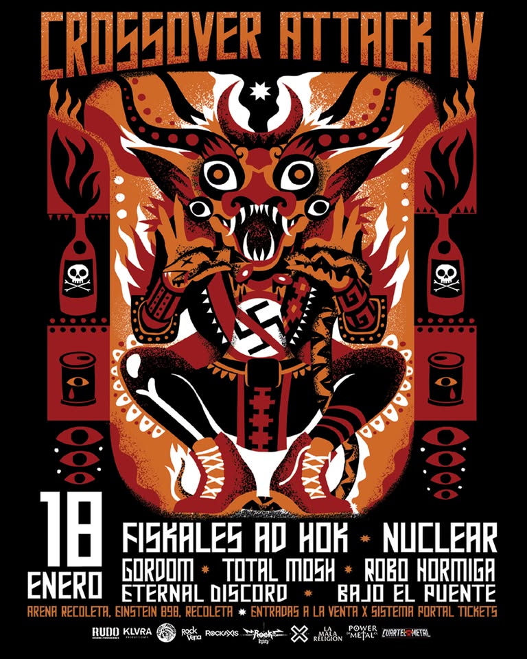 CROSSOVER ATTACK IV: Fiskales Ad-Hok, Nuclear, Total Mosh, Gordom, Robo Hormiga y más