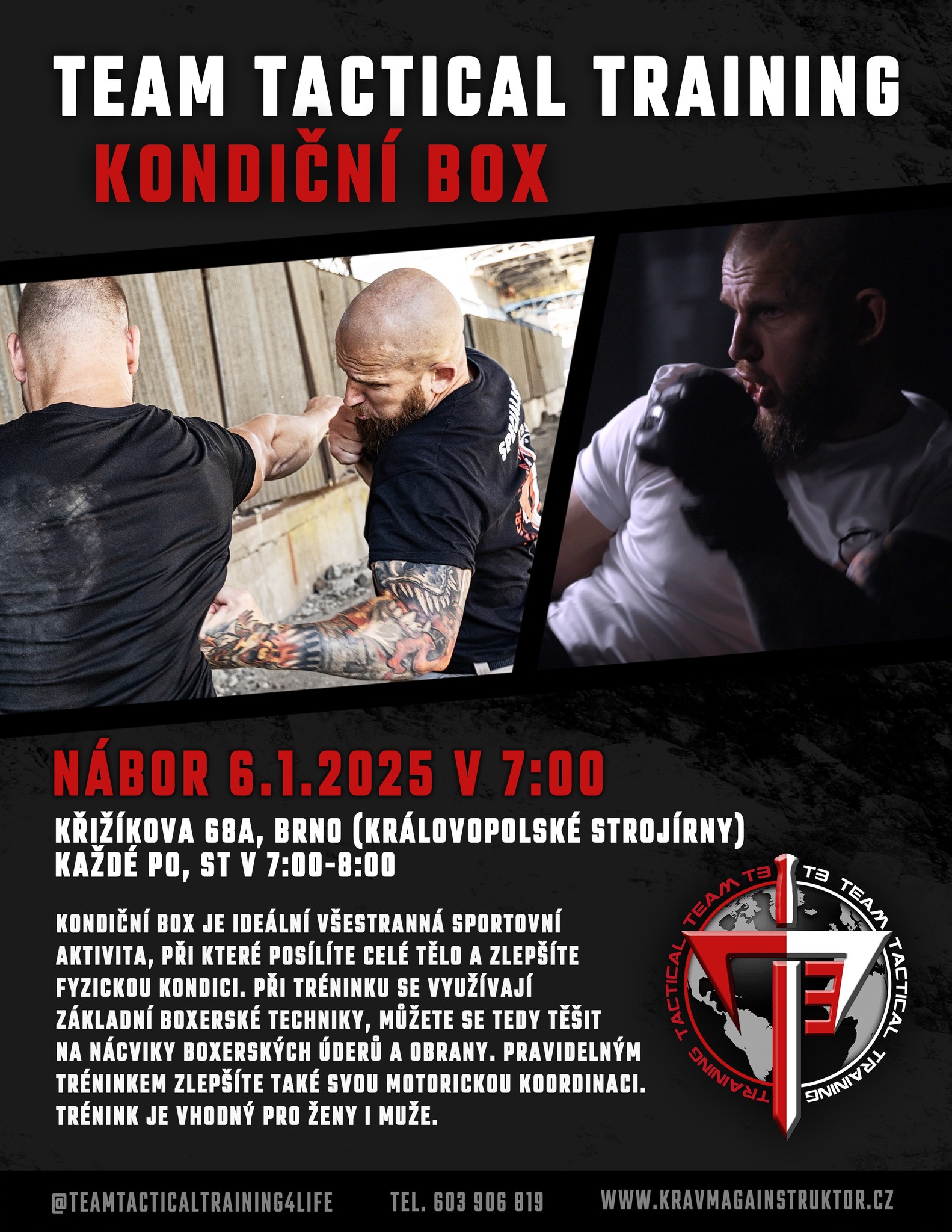 Ranní lekce kondičního boxu