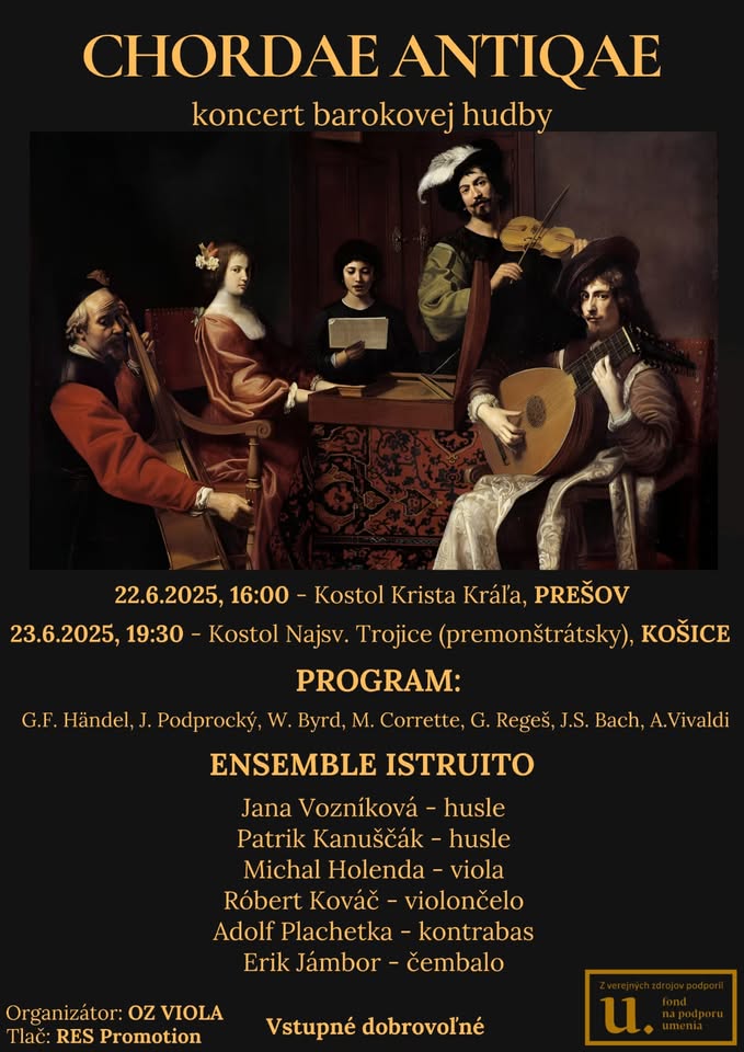 CHORDAE ANTIQUAE  koncert inštrumentálnej barokovej hudby
