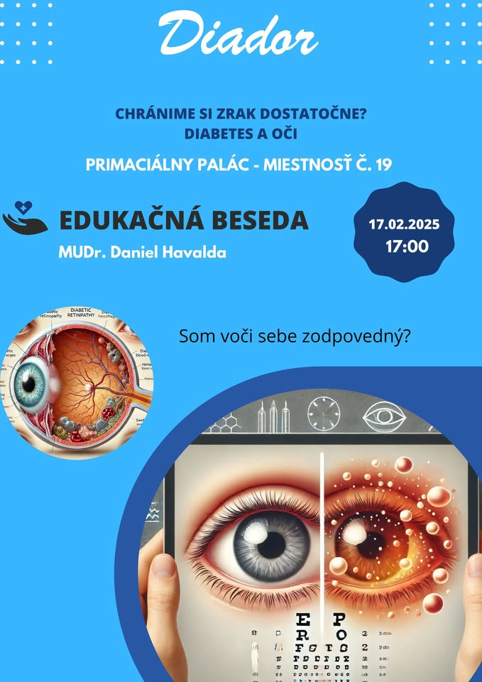Edukačná beseda - Chránime si zrak dostatočne? Diabetes a oči.