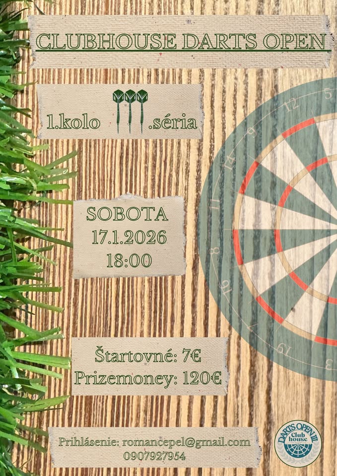 CLUBHOUSE DARTS OPEN 1.kolo III.séria