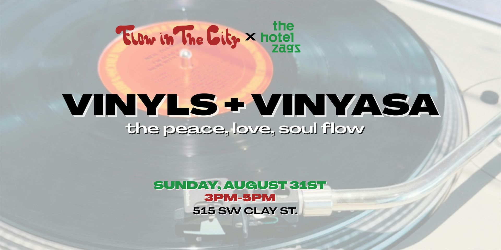 VINYLS + VINYASA: Live DJ Patio Yoga + PLS on 6th Menu Taste at Hotel Zags