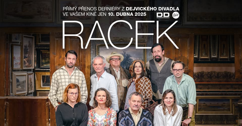 Přímý přenos z Dejvického divadla opět v aule Q. Derniéra inscenace RACEK