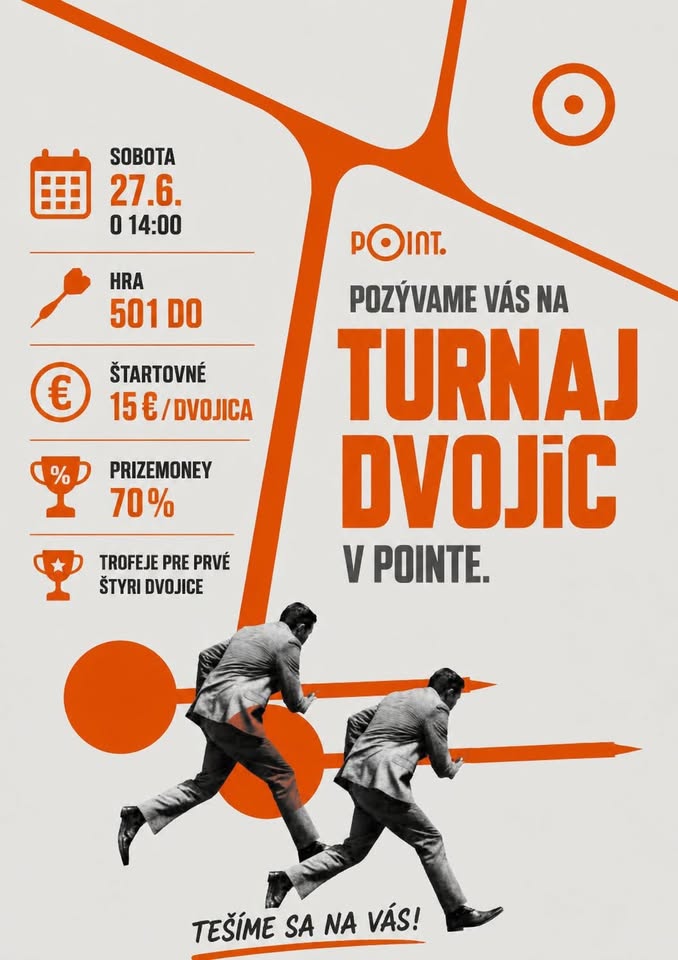 TURNAJ DVOJÍC - šípky