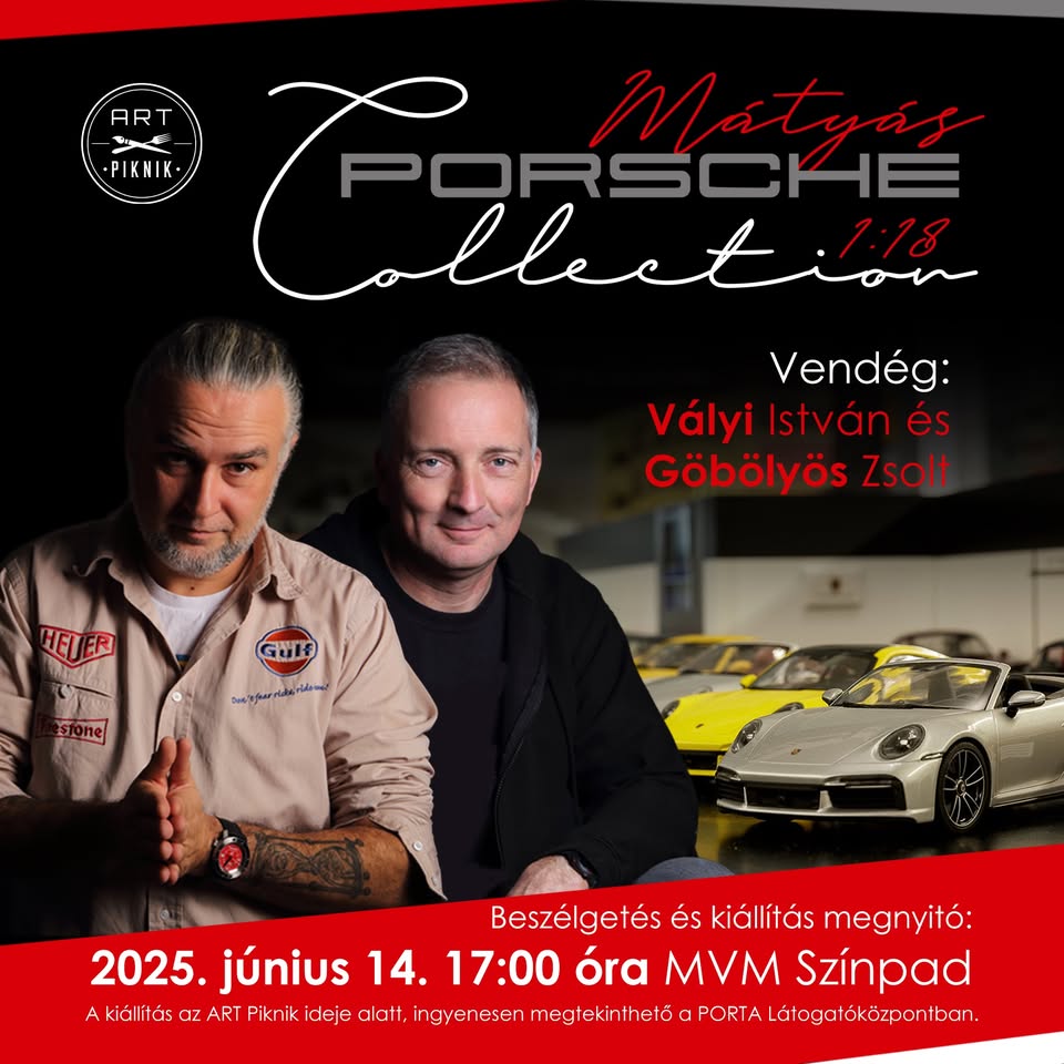 Mátyás Porsche Collection 1:18 Modellautó Kiállítás & Beszélgetés
