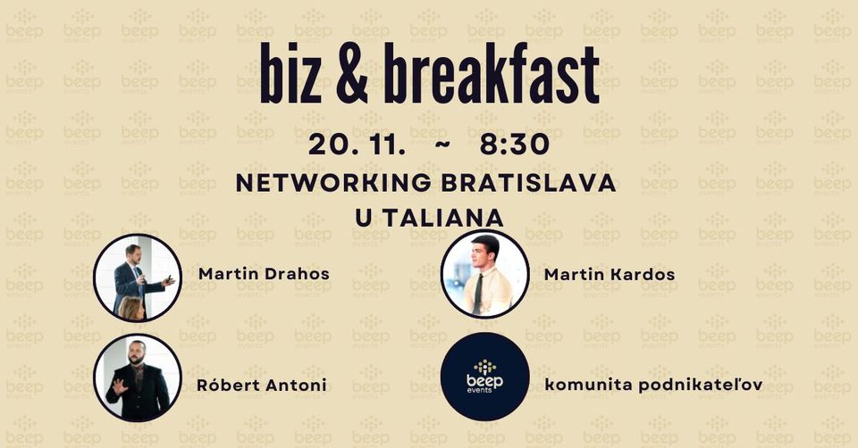 Bratislava networking business breakfast U Taliana