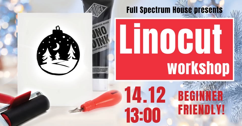 Christmas Card Linocut Printing Workshop